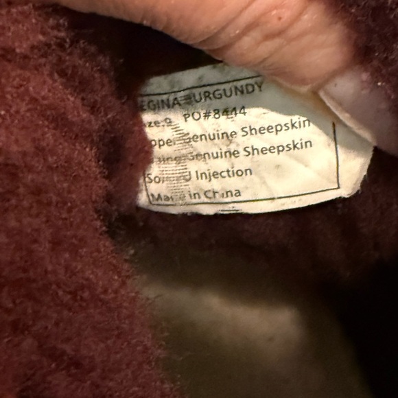 Abeo REGINA Neutral Support Shearling Ankle Boots winter warm comfort Burgundy - Picture 10 of 11